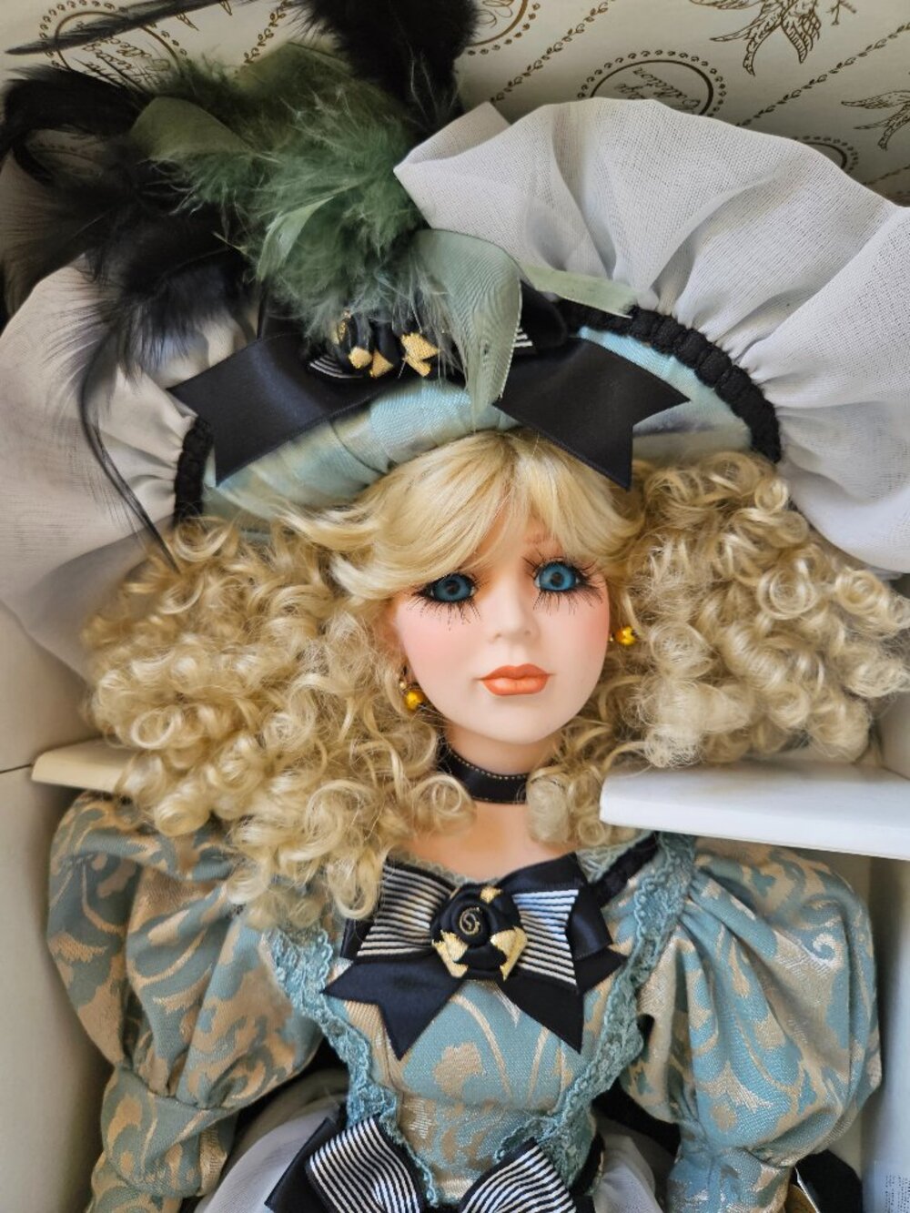 1990s Prestige Collection Porcelain Doll - 26" Louise - New In Box